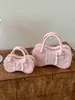 Bolso bandolera de lunares estilo chica dulce coreana, simple y elegante, nueva moda otoño 2026, bolso de hombro y axila de gran capacidad