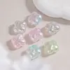 Corrente para Celular com Contas de Trevo de Quatro Folhas Colorido com Padrão Banhado a Ouro Haijia Material DIY Peças Decorativas Pequenas ABS