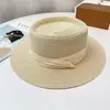 Sombrero de Paja Plano de Tejido Francés de Estilo Nuevo de Verano para Mujer, Versátil para la Costa, Playa, Viajes, Vacaciones, Protección Solar y Sombrilla