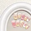 Manicure Artesanal Outono e Inverno High-End Frances Olho de Gato Brilho Diamante Coração de Natal Ano Novo Unhas de Manicure Vermelhas
