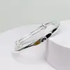 Pulseira Empurra-Puxa Ursinho Pooh Feminina Moda Alto Padrão Cobre Branco Banhado a Prata Pulseira Simples Jovem Anel Liso Pulseira