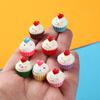 Taza en Forma de Corazón Cupcake Comida de Imitación Accesorios DIY Crema Funda de Teléfono Materiales Tapón de Polvo Pulsera