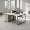 Pantalla de escritorio de oficina minimalista moderna estación de trabajo escritorio de computadora para empleados estación de trabajo para varias personas combinación de muebles para puestos de empleados