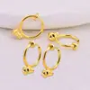 Convertidor de clip para oreja chapado en oro real de 18K sin perforación para pendientes de mujer, hebilla de resorte, sin aguja perforadora, accesorios, venta al por mayor