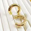 Pendientes Europeos y Americanos de Moda Transfronterizos Exagerados con un Toque de Lujo Ligero y de Alta Gama, Diseño CCB, Pendientes Dorados de Nicho, Pendientes de Aro