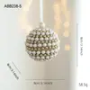 Nueva Bola de Navidad de Espuma Colgante Heterosexual Color Champaña Brillo Brillante Polvo Pegajoso Decoración para Colgar en el Árbol de Navidad Arreglo de Decoración Colgante