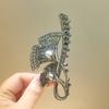 Super Hada Abanico Clip de Agarre Personalizado Dulce Antiguo Diamante Completo Clip Tiburón Horquilla Parte Trasera Cabeza Disco Clip para el Cabello Horquilla Tocado