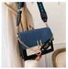 Venta al por mayor Otoño e Invierno Celebridad de Internet Ins Bolsos para Mujer 2025 Nuevo Estilo Coreano de Hombro Cruzado Moda Color Contraste Esmerilado Bolso Cuadrado Pequeño