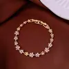 Pulseira fecho flor zircônia pérola banhada a ouro 14K real, estilo nicho de luxo leve de alta qualidade, joia feminina versátil e elegante