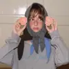 Bufanda Triángulo de Punto de Mezcla de Lana de Color Sólido Hecha en Casa para Mujer en Otoño e Invierno Estilo Coreano Bufanda Pequeña y Pañuelo para la Cabeza Doble Uso