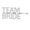 Europeu e Americano Nova Moda Liga Rhinestone Carta Hairpin Equipe noiva Uma Palavra Clip Clip Lateral Casamento Acessórios de Cabelo