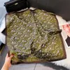 Pañuelo de Seda Estampado Flor de Anacardo Retro de 70 cm, Pañuelo Versátil de Seda Sintética, Pañuelo de Cuello de Gama Alta, Pañuelo Cuadrado Delgado para Mujer