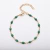 Pulseira Jinyiyuan em ouro 18K aço inoxidável pequena oval corrente rosa moda joia personalizada transfronteiriça nova