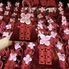 Bolsas de Dulces para Boda, Recuerdos de Boda, Cajas de Dulces no Plegables, Bolsas de Dulces de Satén de Alta Gama con Cordón, de Mano