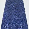 Vestido de Boda Bordado Vestido de Noche Moda Bordado de Cuentas de Ola Colorida Bordado de Lentejuelas Tela Bordada Tela Bordada Ropa de Mujer