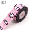 Cinta de Matanza del Lobo Espacial de 25 mm Accesorios Cinta para Empaque de Flores Rosa Material de Moño DIY 10 yardas/Rollo
