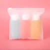 Botella dispensadora de plástico tipo squeeze de 60 ml, botella invertida, set de viaje para gel de ducha, champú y cosméticos