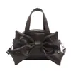 Bolso de Mano para Mujer con Lazo Lindo, Bolso Cuadrado Pequeño Versátil de Moda para Hombro o Cruzado Estilo Coreano con un Toque de Lujo