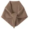 Cachecol Triangular de Tricô Caxemira Cachecol Versátil Recorte Caxemira Feminino Cor Sólida Simples Quente Vermelho Puro Branco Puro