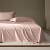 Sábana de una pieza de algodón egipcio de fibra larga de 100 unidades, funda de cama de satén de algodón puro de alta gama Clase A de alta densidad 500TC