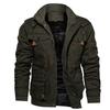 AliExpress Amazon Outono e Inverno Masculino Gola Algodão Lavado com Forro de Lã Engrossado Tamanho Grande Jaqueta Casual para Homem