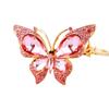 Nuevo Llavero de Mariposa con Joyas Incrustadas de Diamantes para Coche, Metal, Lindo Colgante para Bolso de Mujer, Anillo Llavero, Regalo Creativo