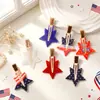 Dia da Independência Letras Estrela de Cinco Pontas Pó Dourado Cor Sólida Acrílico Abril Novo Produto Pvc 8cm Pegador Transfronteiriço Joias