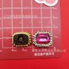 Imitación Rodaja de Diamante Galvanizada Pequeña Cuadrada Forma de Corazón Piedra Preciosa Accesorios para Joyería DIY Pasador Hebilla de Zapato Materiales