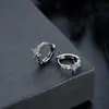 Brincos de Argola Cruzados de Zircônia Transfronteiriços para Homens, Brincos de Argola Lisos, Presilhas de Orelha de Raio, Pingentes de Orelha, Acessórios de Orelha para Mulheres, Amostra de Live do TikTok