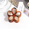 Pinzas para el pelo de flor, a la moda, sencillas y elegantes, combinación de colores, pinzas para el pelo de gama alta para media coleta, elegantes accesorios para el pelo para la parte trasera de la cabeza al salir