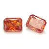 Piedras Sueltas de Moissanita de Colores Radiantes en Color D, Color Fanta, Morado Imperial, Naranja, Rosa, Verde y Azul Océano con Bordes Facetados Largos