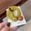 2026 Nuevas Gomas para el Cabello de Bola con Letras Estilo Coreano para Mujer, Cuerdas de Cabello de Moño de Alta Gama, Bandas de Cabello de Colores Caramelo al por Mayor