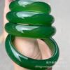 Pulseira de ágata verde do Brasil atacado calcedônia verde gelo rei pulseira de jade barra redonda retrô pulseira de beleza pulseira de guizo