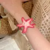 Pulseira Dopamina de Palha Trançada Estrela do Mar para Mulheres 2026 Novo Estilo Pulseira Estilo Resort Design de Nicho Acessório de Pulso