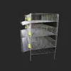 Jaula de Cría de Codornices Tipo H Vertical de 6 Niveles Puede Limpiar Automáticamente Excrementos, Alimentar, Beber y Criar Polluelos de Carne en Jaulas Multinivel