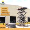 Tesoura garfo plataforma elevatória de três camadas fabricantes plataforma elevatória de tesoura guindaste fixo elétrico hidráulico