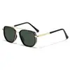 Gafas de Sol Metálicas Retro de Doble Puente, Tendencia de Nicho de Alta Calidad, Gafas de Sol Anti-UV para Viajero, Gafas de Sol para Hombre