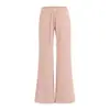 Calça Casual Flare Slim Fit Escovada Estilo Americano Picante para Mulheres, Versátil de Outono com Cordão Emagrecimento Yoga Esportes Comprimento Total