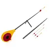 Pacote com 5 Varas de Pesca Transfronteiriças Folhas Ligeiramente Finas, Varas de Pesca no Gelo Usam Seções de Vara Estendidas, Folhas de Pesca de Inverno Brancas Multiespecificação
