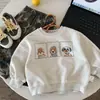 Moletom Infantil 2026 Outono Novo Estilo Meninos Meninas Estampa de Desenho Puxar por Cima Bebê Criança Pequena Estiloso Casual Top