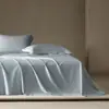 Sábana individual de algodón egipcio de fibra larga, 100 unidades, Clase A, funda de cama de satén de algodón puro de alta densidad 500TC de alta gama