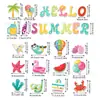 Zk016 Amazon Verano Piscina Flamenco Hawái Pegatina de Pared Tarjeta Accesorios para Fotos Decoración Tarjeta