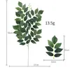 Nuevo producto transfronterizo hojas falsas hojas de sauce artificiales florero arreglo floral decoración de hojas verdes tallo único hojas de eucalipto simulación