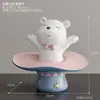 Urso Malabarista Desenho Animado Casa Sala de Estar Quarto Escritório Mesa Artesanato de Resina Decoração Criativa para Casa Estatueta