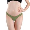 Braguitas de Bikini Sexy de Escote Profundo de Cintura Baja Estilo Europeo y Americano Invisible Levanta Glúteos Deportivas Sin Costuras Calzoncillos para Mujer Secado Rápido Transpirables