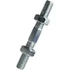 Haste de parafuso com rosca reversível, parafuso de cabeça dupla galvanizado, haste de parafuso de ajuste roscado, rolamento de rótula na extremidade da haste