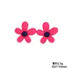 Flor Simulada Asimétrica de Cinco Pétalos Resina Accesorios Pequeños DIY Pegamento de Crema Pasador Cuerda para el Cabello Tocado Hebilla de Zapato Parche Material