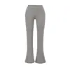 Calças Térmicas Flare de Cintura V Outono e Inverno Calças Casuais Moda Versátil Elásticas Justas Petite Menina Quente Calças Compridas