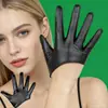 Guantes de Cuero para Mujer, Sin Espalda, Medio Palma, Dedos Completos, Piel Sintética, para Bailar, Fotografía, Boda, Actuación en Discoteca, Guantes Ds de Sexo en la Ciudad