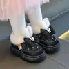 Nuevos zapatos de algodón para niños 2025, para niñas, de interior y exterior, antideslizantes, resistentes al desgaste, suela gruesa de EVA, forrados de felpa, botas de nieve engrosadas, zapatos de algodón